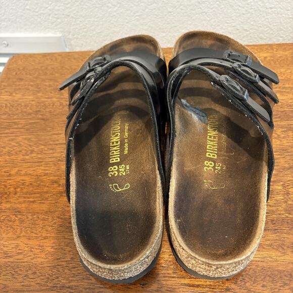 Birkenstock Shoes Women Size 7-7.5 Black Florida Sandals EU 38 Made in Germany - Picture 4 of 12